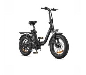 Bicicleta electrica pliabila Ulzomo 20inchE-bike Dolphin, 350W, 36V, 13Ah, autonomie 89km, 7 viteze (Negru) 