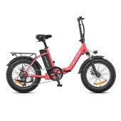 Bicicleta electrica pliabila Ulzomo 20inchE-bike Dolphin, 350W, 36V, 13Ah, autonomie 89km, 7 viteze (Roz)