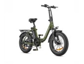 Bicicleta electrica pliabila Ulzomo 20inchE-bike Dolphin, 350W, 36V, 13Ah, autonomie 89km, 7 viteze (Verde)