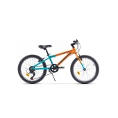 Bicicleta MTB Copii Pegas Mini Drumet, 20', Portocaliu-Turcoaz