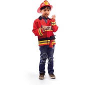 BigJigs Toys Set costum si accesorii pompier pentru copii