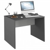 Birou din DTD laminat gri antracit/alb 100x80x76 cm