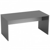 Birou din DTD laminat gri antracit/alb 160x80x76 cm