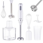 Blender chopper si mixer 3 in 1 Adler AD4620, din otel inoxidabil cu 2 vase gradate de 450 ml si 750 ml 