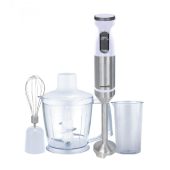 Blender de mana profesional, Hausberg HB-7700AB, 4 in 1, Cana 1000ml, Tel, Tocator, putere 1000 w, Alb