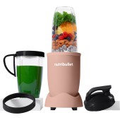 Blender Nutribullet Pro Mineral NB907MACL, 900 W, 710/946 ml, Capac To-Go, Roz argila mat