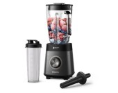 Blender Philips HR3041/00 Seria 5000, 1200 W, 2 l, Lame noi ProBlend Plus, Vas din sticla cu nervuri, 3 viteze plus Impuls, Lame detașabile, Curatare automatizata (Negru)