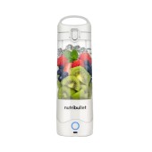 Blender portabil nutribullet NBP003W, cupa 475 ml, USB-C, Alb