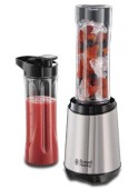 Blender Russell Hobbs Mix & Go Steel 23470-56, 300 W, 2 sticle 0.6 l (Inox/Negru)