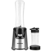 Blender sport Heinner WellGo Mix 400 HSB-T400SS, 400 W, 19000 RPM, Recipiente 400/600 ml, Lame inox, Argintiu/Negru