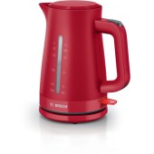 BOSCH Fierbator de apa Bosch TWK3M124, 1.7l, filtru de calcar,oprire automata, protecţie împotriva supraincalzirii şi funcționarii fara apa, oprire în momentul ridicarii canii de pe suport, Rosu