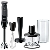 BRAUN Blender de mana BRAUN MQ5237BK MultiQuick 5 Vario, 1000W, 600 ml, Negru / Argintiu