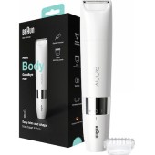 BRAUN Mini aparat de tuns corporal Braun BS1000 Wet&Dry, cu pieptene de tuns, pe baterii, Alb