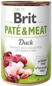 BRIT PATE & MEAT Conservă cu bucăţi de carne şi pate, cu Raţă 400g