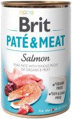 BRIT PATE & MEAT Conservă cu bucăţi de carne şi pate, cu Somon 400g