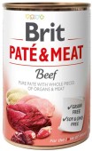 BRIT PATE & MEAT Conservă cu bucăţi de carne şi pate, cu Vită 400g