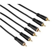 Cablu 3x RCA M - 3x RCA M, 1.5m, negru, 122157