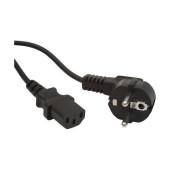 Cablu alimentare 10a, priza shuko cu impamantare si pini de 4.9mm, lungime cablu: 3m, bulk, negru, gembird (pc-186-vde-3m)
