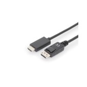 Cablu Assmann AK-340303-010-S, Displayport, HDMI, 4K/60Hz, 1m (Negru)