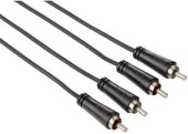 Cablu Audio Hama 122273, 2 x RCA - 2 x RCA, 3 m (Negru)