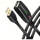 Cablu AXAGON ADR-220, prelungitor 20m, activ, USB-A tata - USB-A mama, Negru