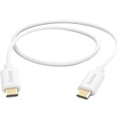 Cablu date Hama 201590, USB-C - USB-C, 1m, Alb