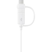 Cablu date Samsung EP-DG930DWEGWW, Combo (Type-C & Micro USB), Alb