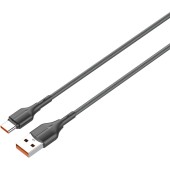 Cablu date Vision Touch, USB-A - USB-C, 1m,24 W,Negru, textil