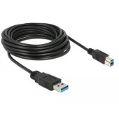 Cablu de conectare de mare viteza , Digitus , USB 3.1 C/B tata / tata , 10 Gbps ,1.8 m , negru