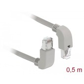 Cablu de rețea RJ45 Cat.6 S/FTP unghiular în sus / în jos 0,5 m