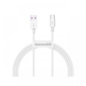 Cablu Fast Charging USB-A la Type-C Baseus Superior Series 66W White 1m