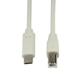 Cablu imprimanta USB tip C tata la USB-B 2.0 tata, Logilink, lungime 1m (Alb)