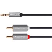 CABLU JACK 3.5 - 2RCA 5M BASIC