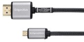 Cablu Kruger&Matz KM0327, HDMI - microHDMI, 1.8 m (Negru)