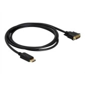 Cablu Lanberg CA-DPDV-10CU-0030-BK, Displayport(tata) V1.2 - DVI/D(tata )(24+1), 3m