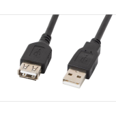 Cablu Lanberg, USB 2.0, AM/AF, 1.8, Negru