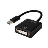 Cablu LOGILINK UA0232, USB 3.0 - DVI-I DL, Full HD/60 Hz (Negru)