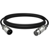 Cablu pentru microfon HyperX XLR, lungime 3m, conector din zinc cu 3 pini, compatibil HyperX ProCast, Negru