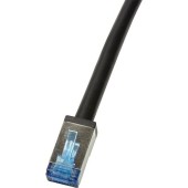 Cablu S/FTP LOGILINK Cat6a, cupru-aluminiu, 10 m, negru, AWG26, dublu ecranat CQ7093S