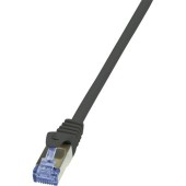 Cablu S/FTP LOGILINK Cat7, LSZH, cupru, 600MHz, mufe RJ45 Cat6a, 50 m, black, AWG26, dublu ecranat CQ4143S