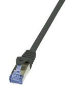 Cablu S/FTP LogiLink CQ3093S, Cat.6A, Patchcord (Negru) 