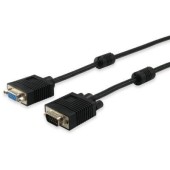 Cablu VGA HD15m/HD15f with ferrite core 10m Negru