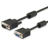 Cablu VGA HD15m/HD15f with ferrite core 5m Negru