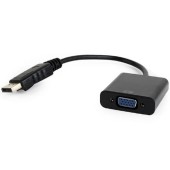 Cablu video Gembird DisplayPort (T) la VGA (M), 10cm, rezolutie maxima Full HD la 60Hz, Negru, AB-DPM-VGAF-02