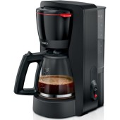 Cafetiera Bosch My Moment TKA2M113, 1.37 l, Cana sticla, 10/15 cesti, Sistem Antipicurare, Oprire automata, rezervor de apa detasabil (Negru)