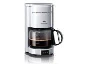 Cafetiera cu picurare Braun KF 47/1 Aromaster, 10 cesti, 1000 W, Oprire automata, Sistem OptiBrew (Alb)