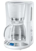 Cafetiera Russell Hobbs Inspire White 24390-56, 1100 W, 1.25 L, Tehnologie WhirlTech, Timer digital (Alb/Argintiu)