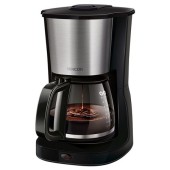 Cafetiera S-SCE3050SS, 1.25 L, 1000 W, 10-12 cesti, Negru