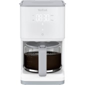 Cafetiera Tefal Sense CM693110, 1000 W, 1.25L, Capacitate 15 cesti, Timer, Sistem antipicurare, Functie de pastrare la cald, Alb