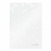 Caiet de birou Leitz WOW A5 coperta dura 80 file matematica alb